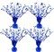 4-Pack Glitter Blue Star Centerpieces - Sparkling 3D Star Table Decorations for Birthday Parties, Navy Blue Wedding Decor, Graduation Celebrations, and Anniversary Home Decor
